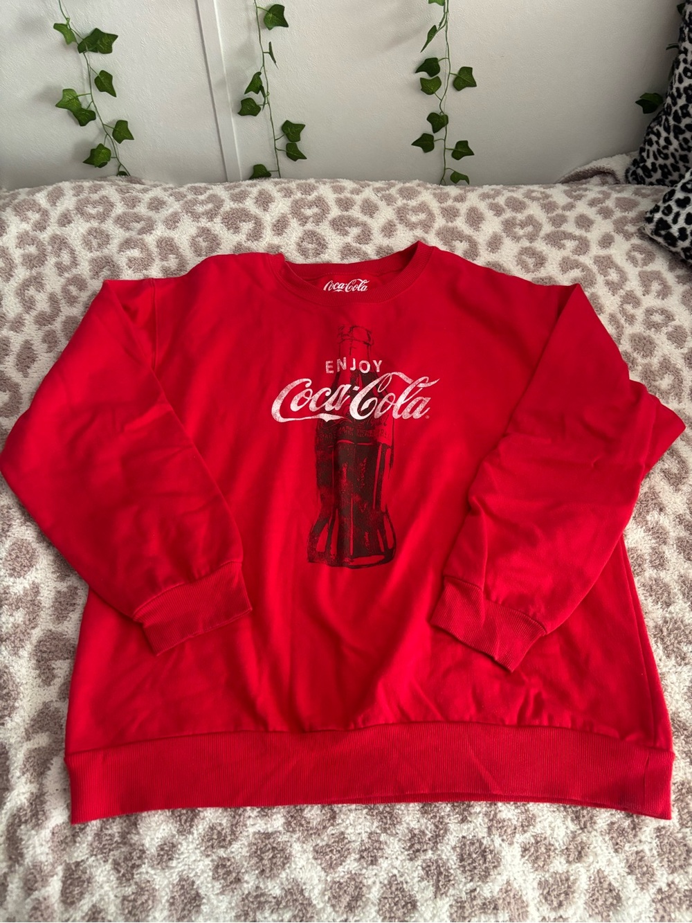 red coca cola sweatshirt